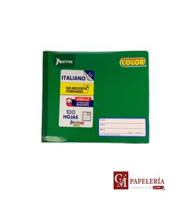 CUADERNO F/ITALIANA COSIDO COLOR 100 HJS D/RAYA NORMA